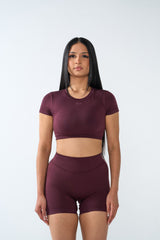 Axis Crop Compression - Obsidian Plum