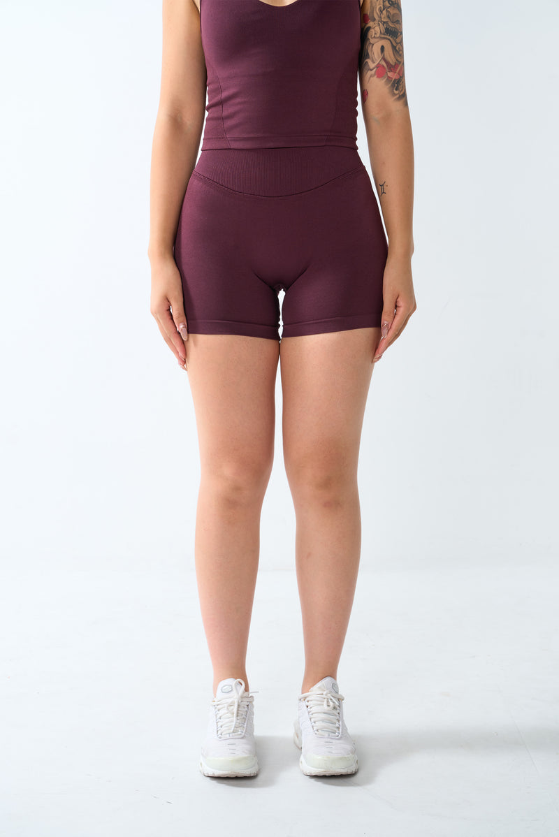 Coreform V2 Seamless Sculpting Shorts - Obsidian Plum view 2