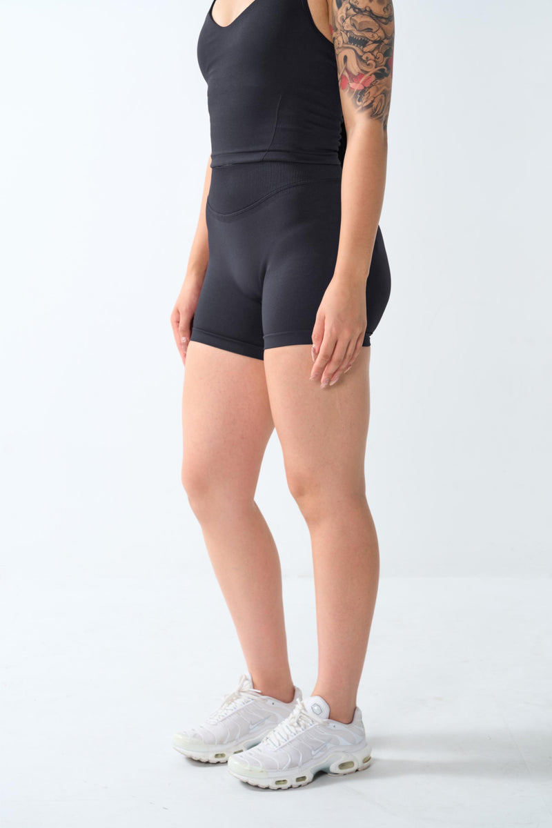 Coreform V2 Seamless Sculpting Shorts - Shadow Black view 3