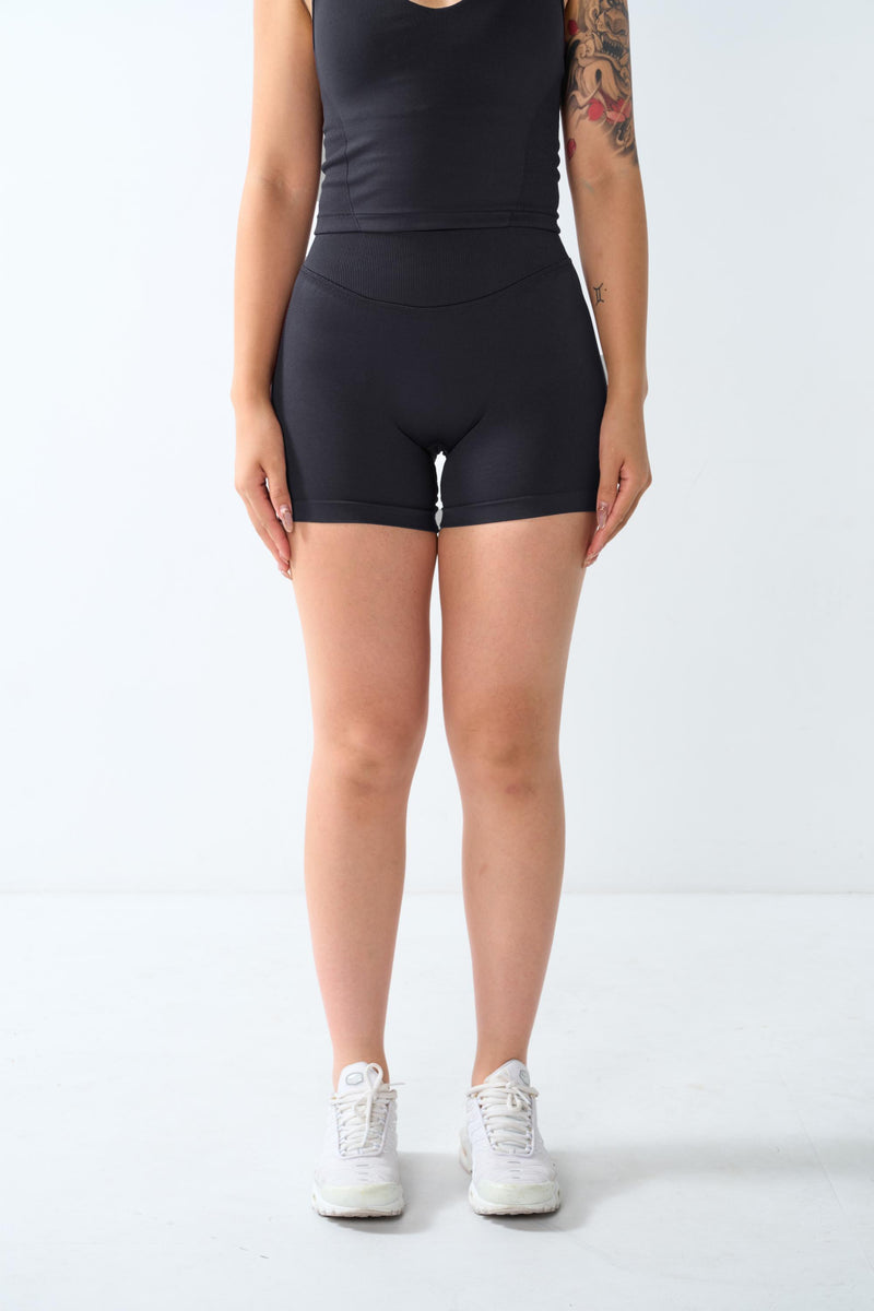 Coreform V2 Seamless Sculpting Shorts - Shadow Black view 4