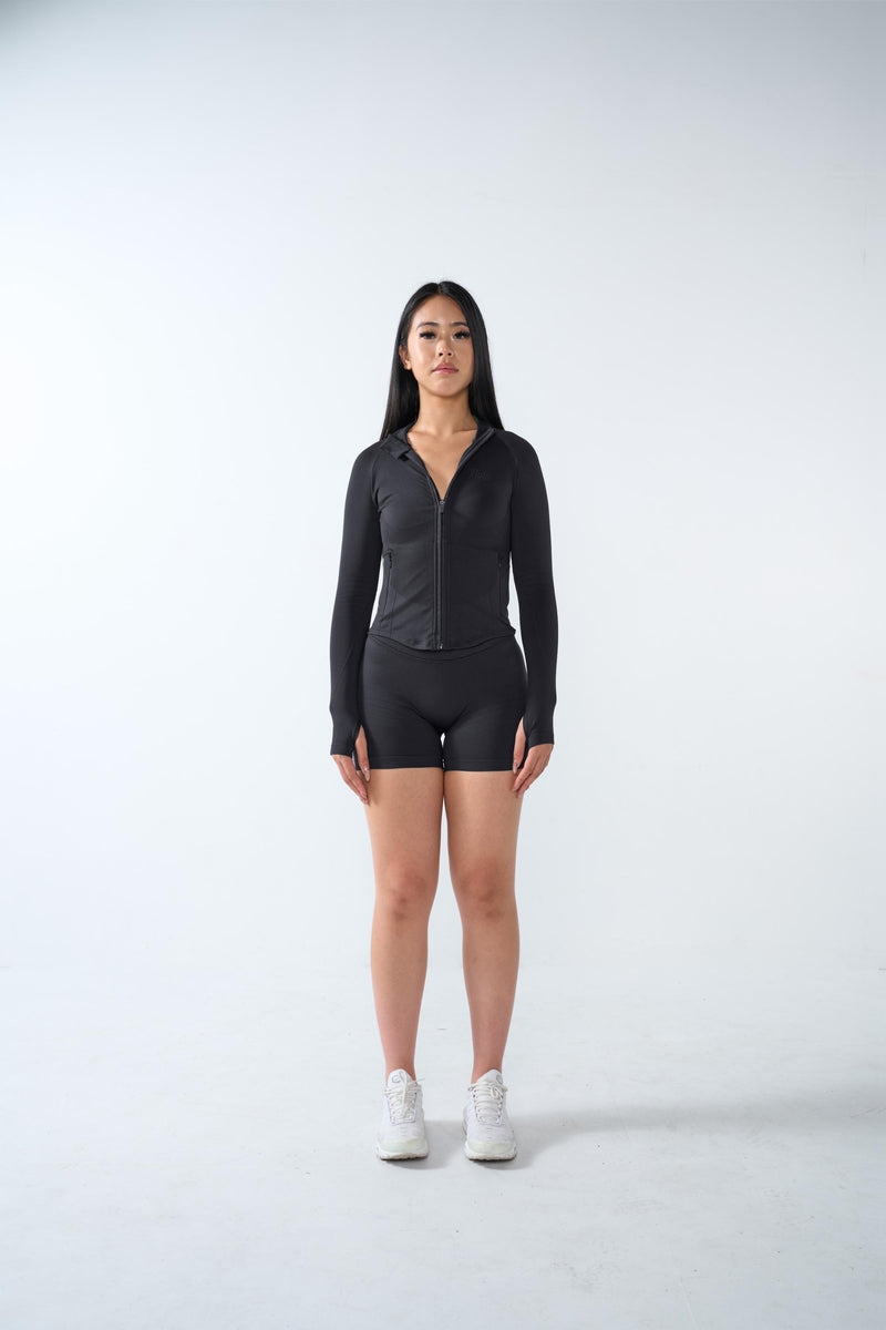 Rath Crew Frame Jacket in Shadow Black