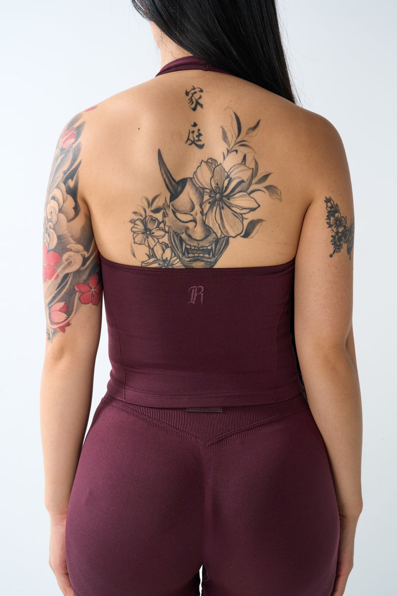 Oracle Halter Top - Obsidian Plum view 3