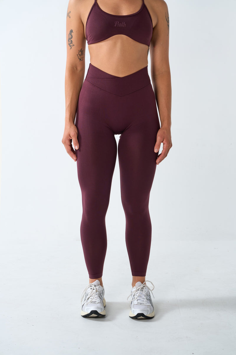 Vanta Seamless Legging - Obsidian Plum view 3