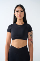 Axis Crop Compression - Shadow Black
